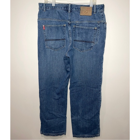 Pre-Owned Shady ltd. Denim Medium Wash Blue Jeans Size 36 Y2K Wide Leg Vintage - Picture 2 of 4